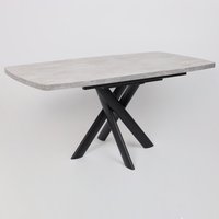 Кухонный стол Мамадома Leonel-130 раздвижной 130-165х85 (серый сланец/черный)