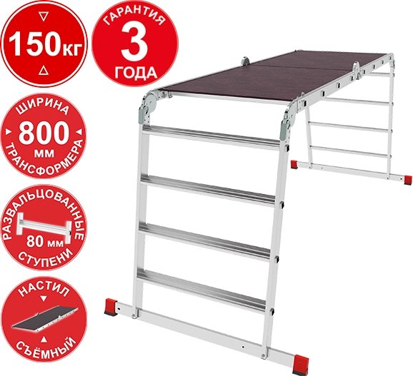 

Лестница-трансформер Новая высота NV3336 3336404 (4x4 ступени)