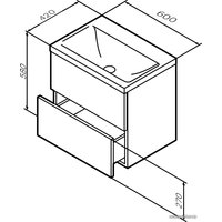  AM.PM Тумба под умывальник Gem 60 M90FHX06022GM (2 ящика, графит)