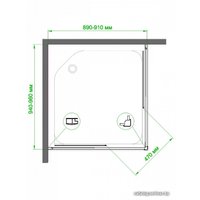 Душевой уголок Bravat RB9095HPD-T-BL 90x95