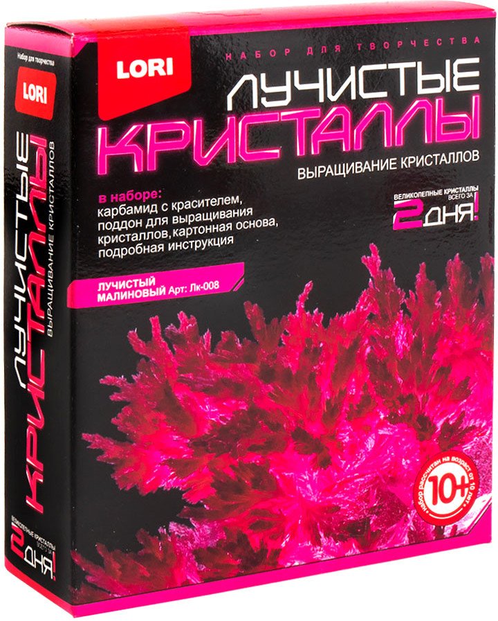 

Набор для опытов Lori Лучистые кристаллы. Малиновый кристалл Лк-008
