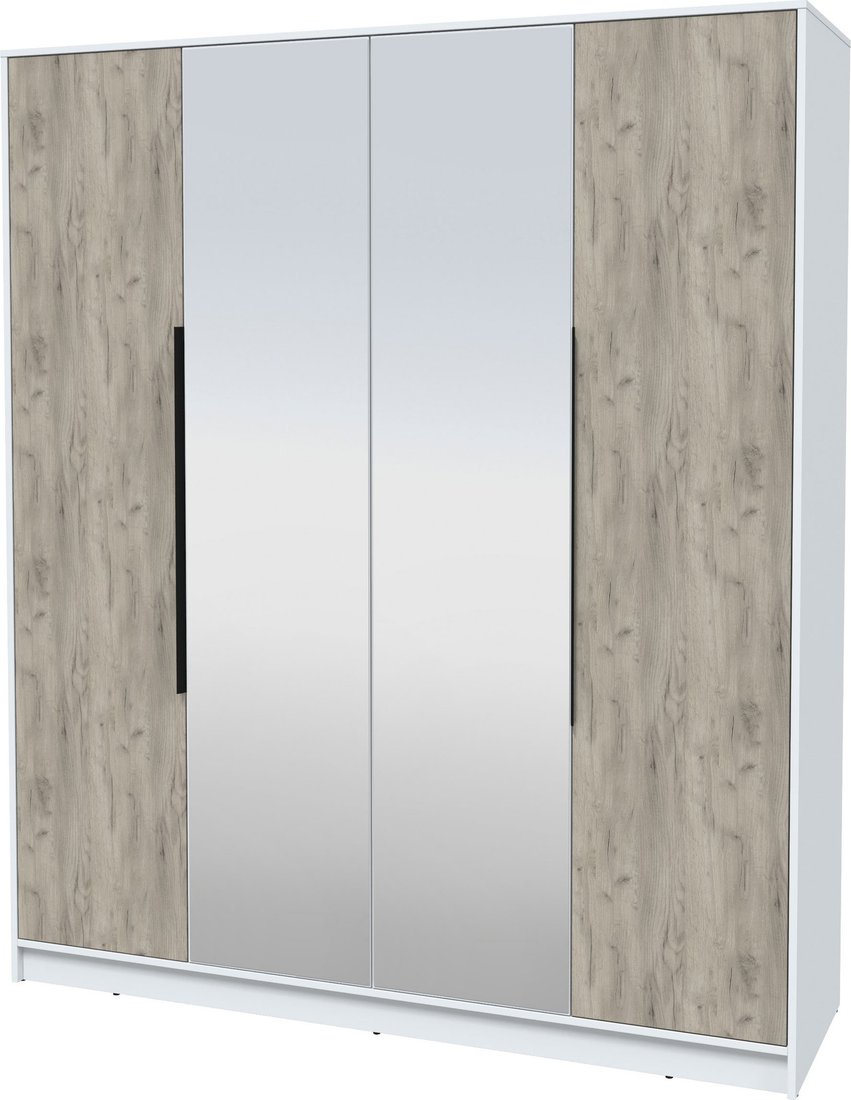 

Шкаф распашной Интерлиния Концепт КТ-Ш4з (дуб серый/белый платинум)