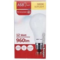 Светодиодная лампочка АБВ Led лайт A60 12W E27 3000К