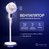 Вентилятор Evolution AirLeaf AL-304R (белый)