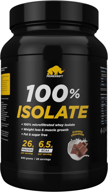 

Протеин сывороточный (изолят) Prime Kraft Isolate Whey (840г, сливочный шоколад)