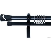 Карниз для штор Merry Bear Home Decor Стамбул двойной (3.0м, черный/белый матовый )