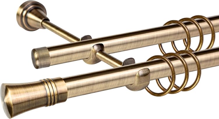 

Карниз для штор АС ФОРОС Grace D19Г/19Г + наконечники Арига (2.4м, антик)