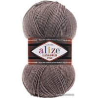 Пряжа для вязания Alize Lanagold Fine 240 (390 м, коричневый меланж)