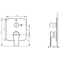 Смеситель без скрытого механизма Bravat Sourse PB8173218CP-2-ENG