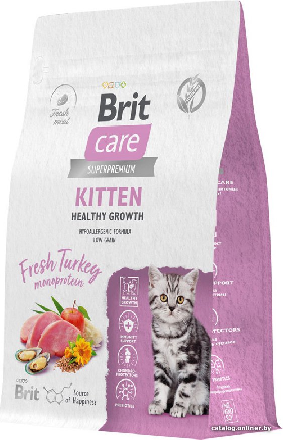 

Сухой корм для кошек Brit care Superpremium Kitten с индейкой для котят, беременных и кормящих кошек (здоровый рост) 400 г