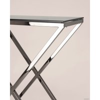 Консольный стол Stool Group Инсигния 115x30 ECST-026-BG-SK (стекло Smoke/сталь темный хром)