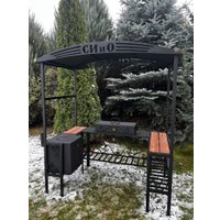 Мангал для дачи Станкоинструмент Царский (кованый с печью и дымоходом)