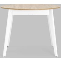 Кухонный стол Stool Group Rondo 100-135x100 80.557.01 8029 (дуб/белый)