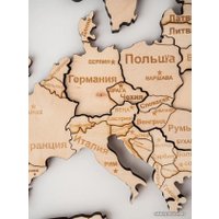 Пазл Woodary Карта мира L 3145 (3 уровня, natural)