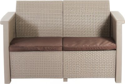 

Садовый диван Keter Toledo Love Seat 254011 (капучино)