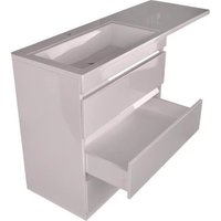 Symbolite Тумба с умывальником Даллас 150 Люкс Plus 3 ящика + Даллас 150x48.2 (левый, белый)
