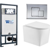 Унитаз подвесной WeltWasser Marberg 507 + Nesenbach 004 GL-WT + Mar 507 SE-CR