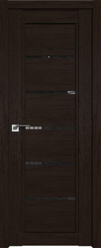 ProfilDoors 2.76XN L 40х200 (дарк браун, стекло дождь черный)