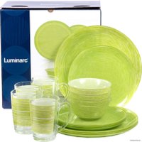 Столовый сервиз Luminarc Brush Mania green P3700