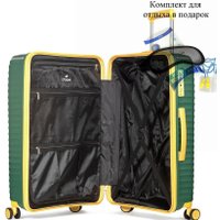 Чемодан-спиннер L'Case Seoul-M 75 л (темно-зеленый)