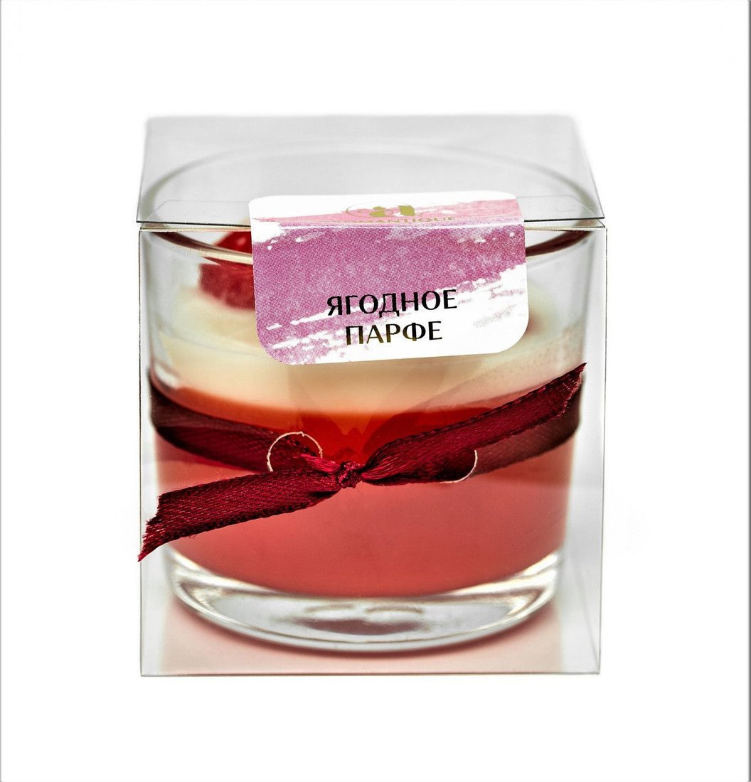 

Ароматизированая свеча Aroma Harmony Десертная ягодное парфе