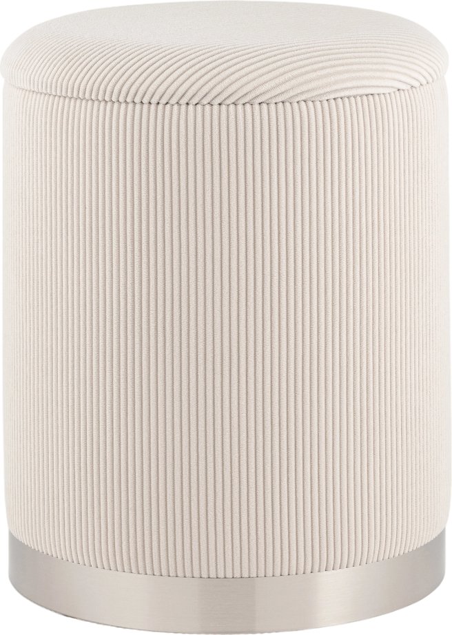 Пуфик Stool Group Эмили 19A205CG-2 (серебро/вельвет молочный)