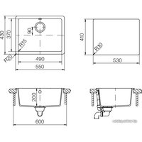 Кухонная мойка Schock Quadro 60 Onyx [700517]