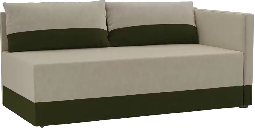 

Тахта Лига диванов Никас 105198 (правый, бежевый/зеленый)