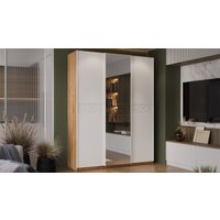 Шкаф-купе Трия Оскар Скания Т2 1800 268702 (ручка белая/дуб крафт золотой/белый снег/белый матовый)