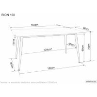 Кухонный стол Signal Rion 160/90/76 (серый лак/черный) в Гомеле