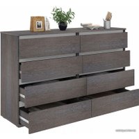 Комод Кортекс-мебель Бари 160 8ш (береза/береза/белый)