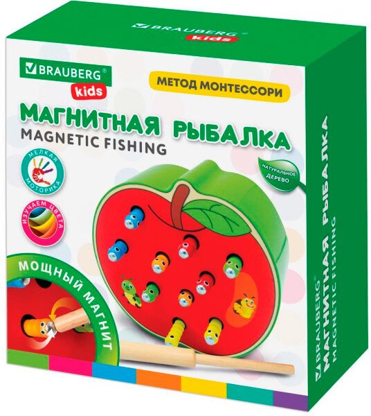 

Магнитная рыбалка BRAUBERG Червяки в яблоке 665244