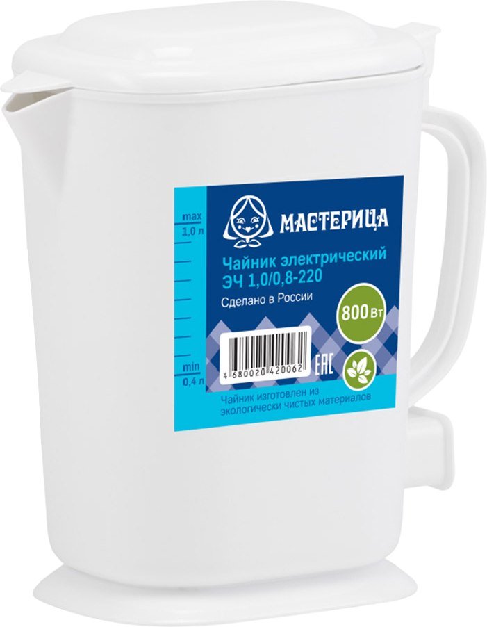 

Электрический чайник Мастерица ЭЧ-1.0/0.8-220Б (белый)