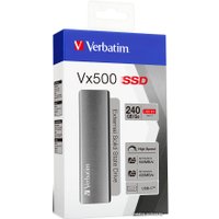 Внешний накопитель Verbatim Vx500 240GB 47442