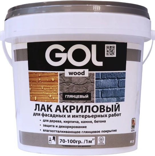 

Лак GOL Wood Акриловый 0.9 кг (глянцевый)