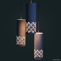 Подвесная люстра Элетех Касабланка 232 НСБ 01-3х60-165 Е27 1005404829 (белый муар)