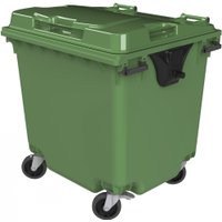 Контейнер для мусора Эдванс 1100 л, с крышкой (пластик, зеленый)