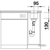 Кухонная мойка Blanco Subline 160-U (алюметаллик)