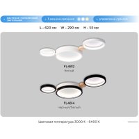 Припотолочная люстра Ambrella light FL4812/3 WH