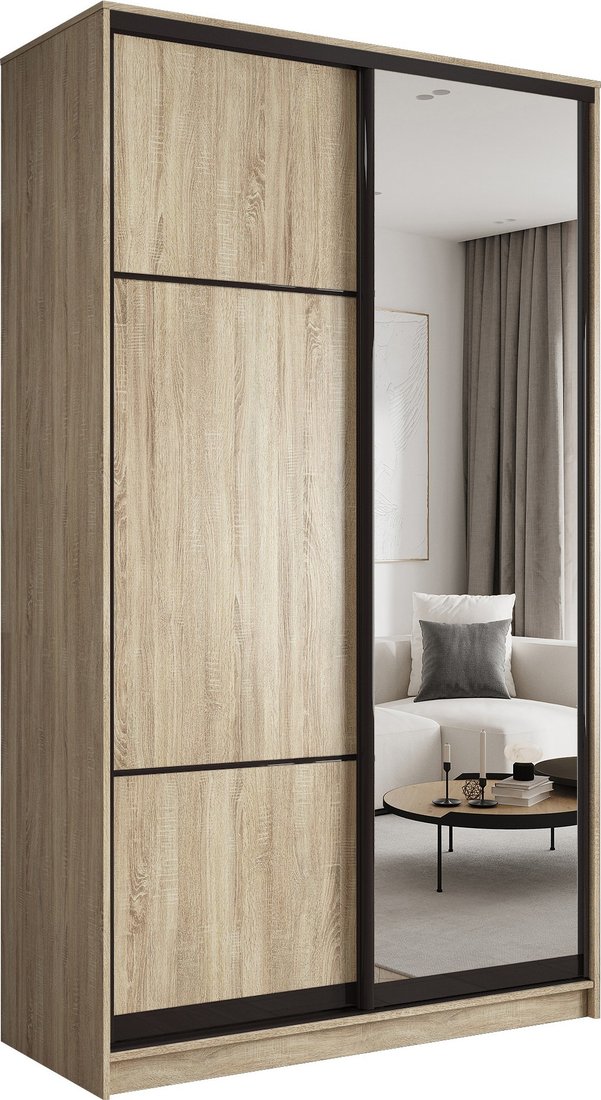 

Шкаф-купе Евва АЭП ШК.2.02 138 SSG.02 (дуб сонома/дуб сонома/венге глянец)