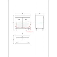  Какса-А Тумба под умывальник Пикколо 80 458382