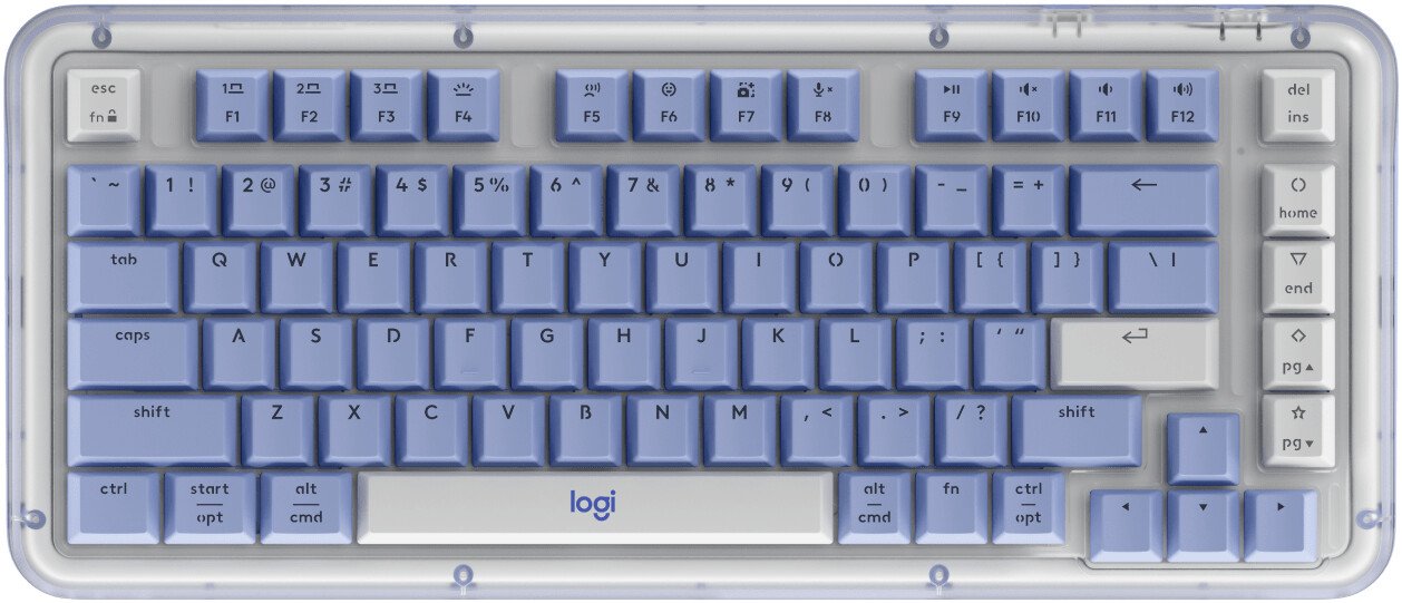 Клавиатура Logitech Alto Keys K75M 920-013301 (белый/синий, с гравировкой)