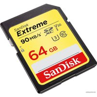 Карта памяти SanDisk Extreme V30 SDXC 64GB [SDSDXVE-064G-GNCIN]