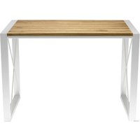 Кухонный стол Buro7 Лофт 110 (классика, дуб натуральный/белый)