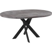 Кухонный стол Мамадома Ronaldo-120 раздвижной 120-160 (дымчатая керамика/черный)