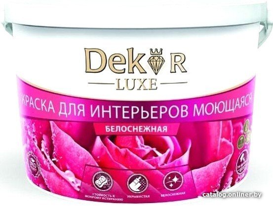 Краска Dekor ВД-АК 216 для интерьера 25 кг (белоснежный)
