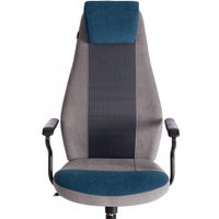 Офисное кресло TetChair Aviator флок/ткань (синий/серый/серый)