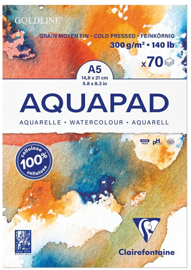 

Набор бумаги для рисования Clairefontaine Goldline Aqua 975720C