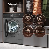 Стиральная машина Weissgauff WM 45127 Direct Drive Inverter Steam Deep Grey