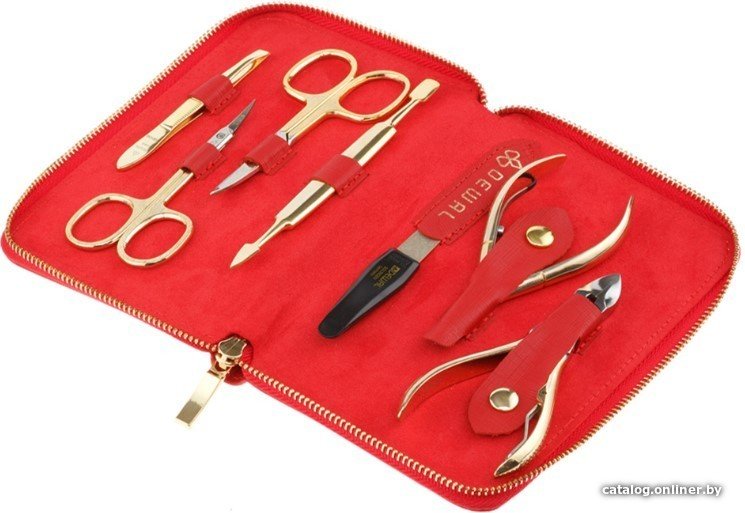 Набор для маникюра и педикюра Dewal 904RED (красный)